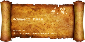 Adamecz Masa névjegykártya